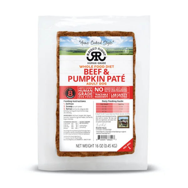 Raised Right - Gently Cooked - Beef & Pumpkin Recipe 16oz