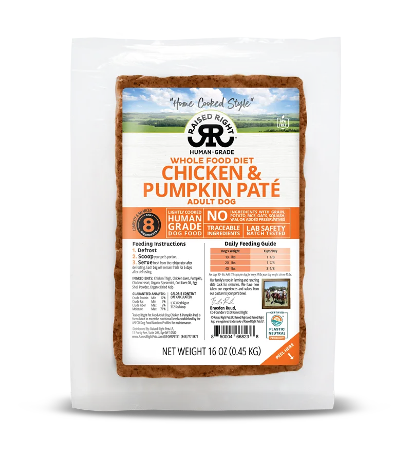 Raised Right - Gently Cooked - Chicken & Pumpkin Recipe 16oz