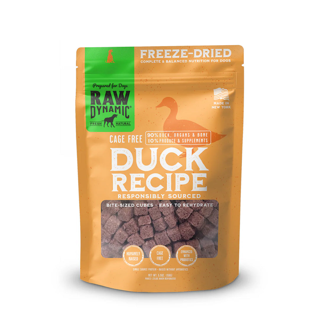 Raw Dynamic: Freeze-Dried Dog Food - Duck 14oz