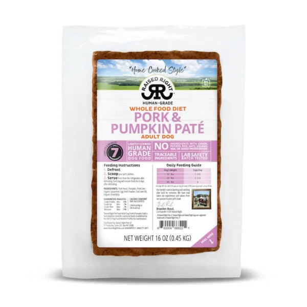 Raised Right - Gently Cooked - Pork & Pumpkin Recipe 16oz
