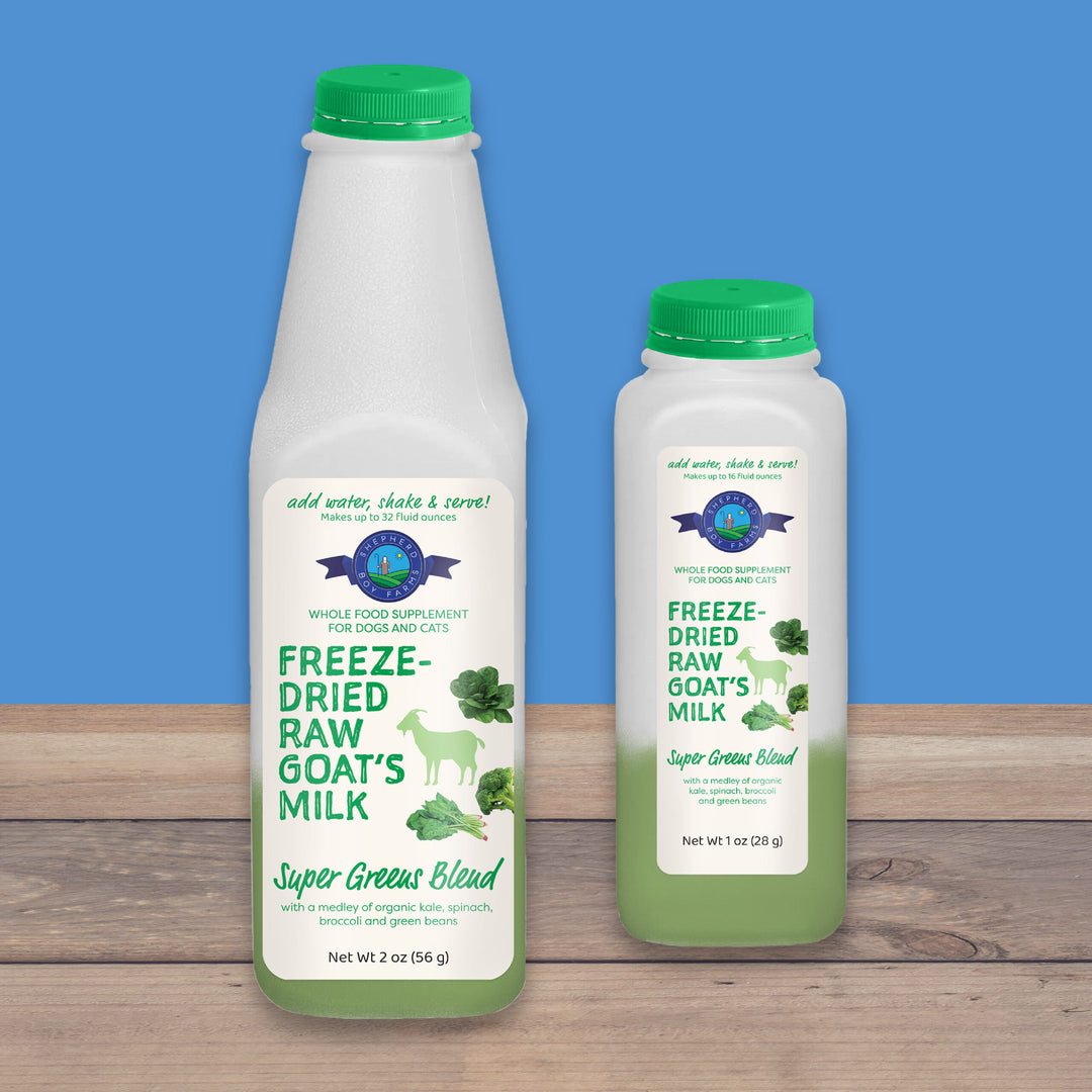 Freeze Dried Raw Goat's Milk - Super Greens Blend 16oz
