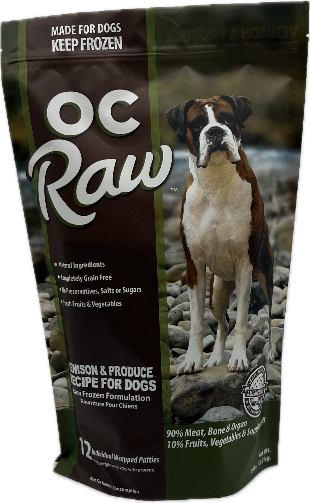 OC Raw: Frozen Raw Dog Food - Venison 6lb (Patties)