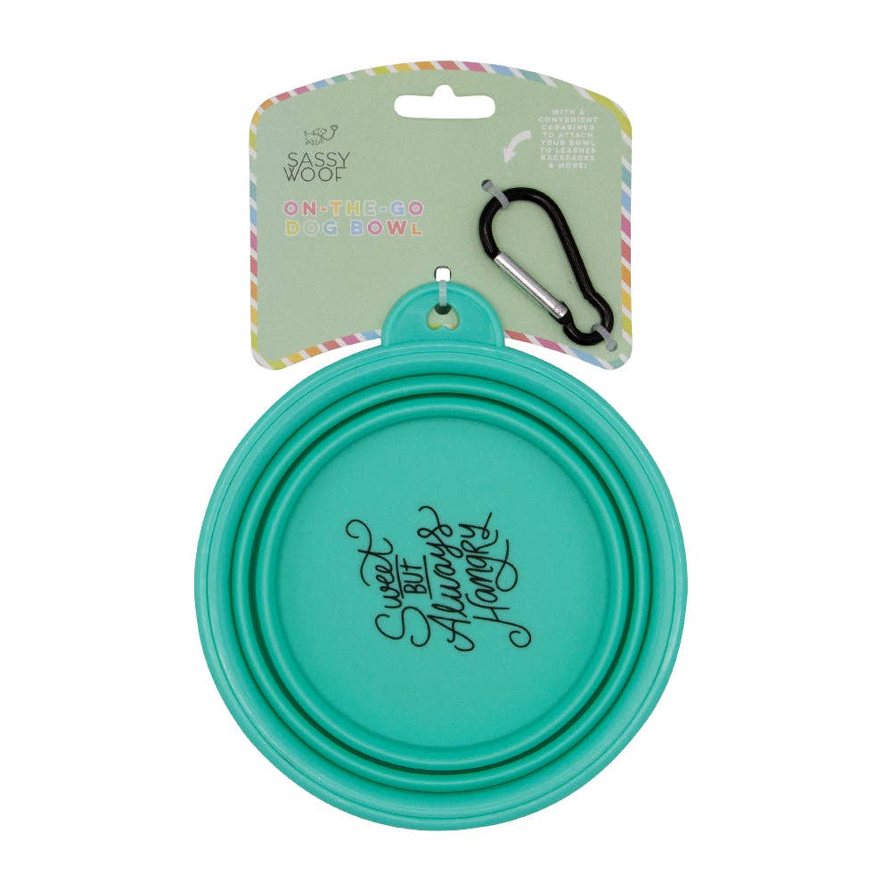 SASSY WOOF - Collapsible Dog Bowl - Sweet, but Always Hangry