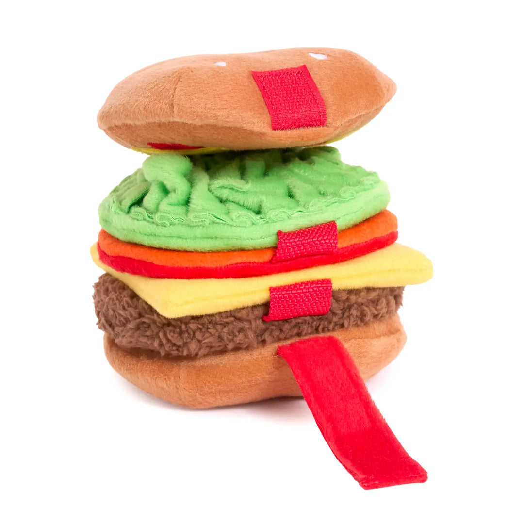 Dog Toy: Snufflerz Stacks Cheeseburger Plush