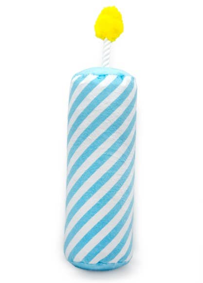 Birthday Candle Dog Toy - Blue
