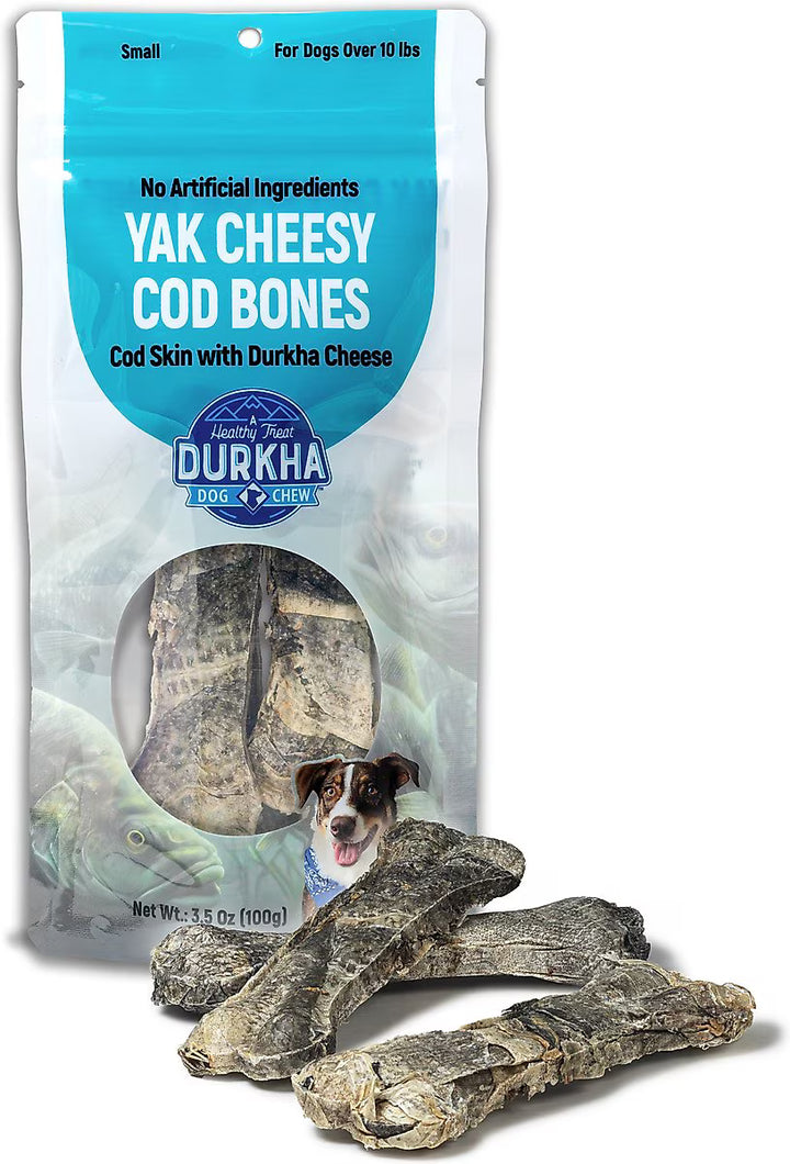 Yak Cheese Cod Bone Chews: 5” 3-count