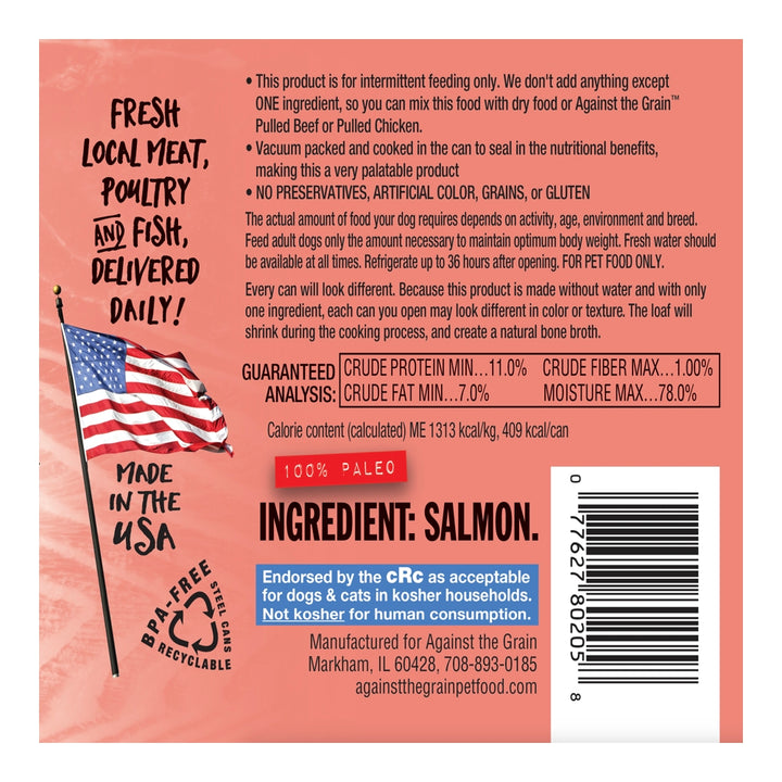 Against The Grain - Dog Food Can Topper: Salmon