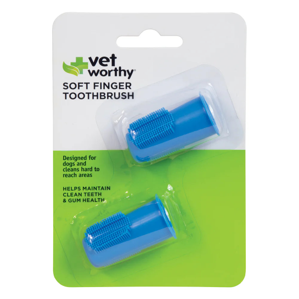 Vet Worthy - Soft Finger Toothbrush (2-pack)