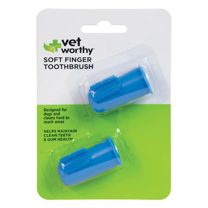 Vet Worthy - Soft Finger Toothbrush (2-pack)