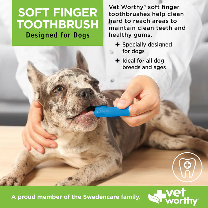 Vet Worthy - Soft Finger Toothbrush (2-pack)