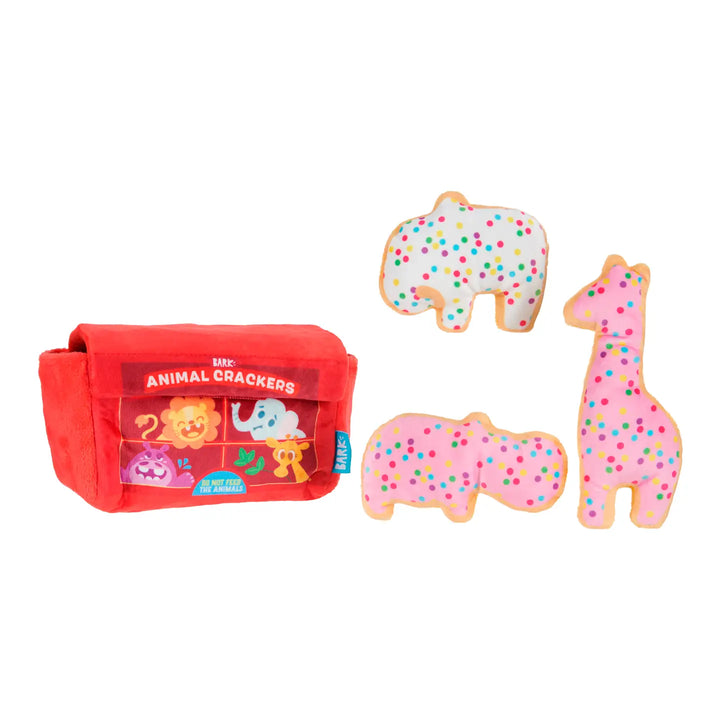 Dog Toy: BARK - Animal Squeakers Snacks