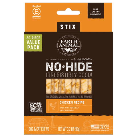 Earth Animal - No Hide Chicken Stix Value 20-pack
