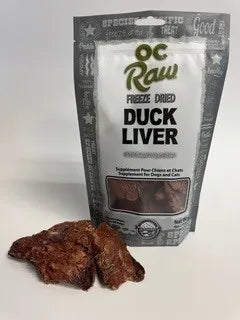 OC Raw - Freeze-Dried Duck Liver Dog Treats 4oz