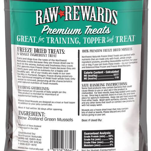 Northwest Naturals - Freeze-Dried Green Mussel Dog Treats 2oz