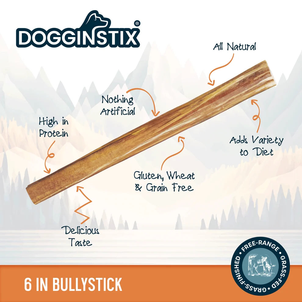 Chew Bar (Single): 6-Inch Odor-Free Bully Stick