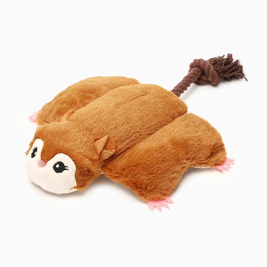 Dog Toy: Flattie Rope Flying Squirrel