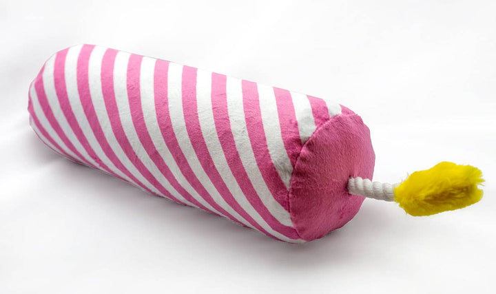 Birthday Candle Dog Toy - Pink
