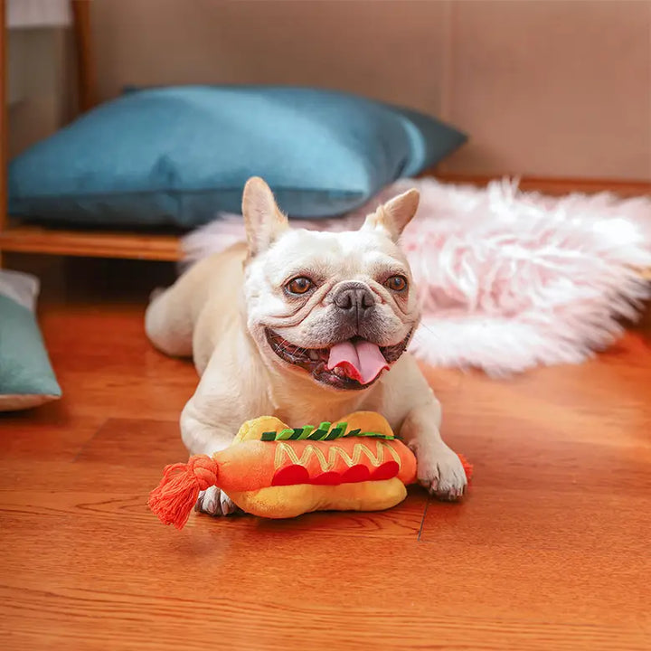 Dog Toy: Hot Dog Plush