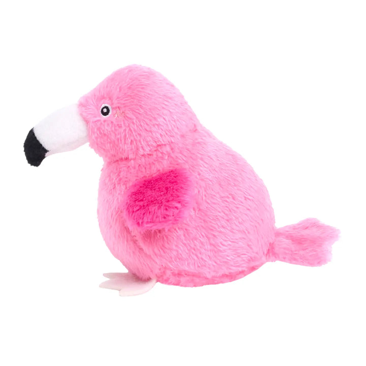 Dog Toy: 2-in-1 Birdiez Flamingo