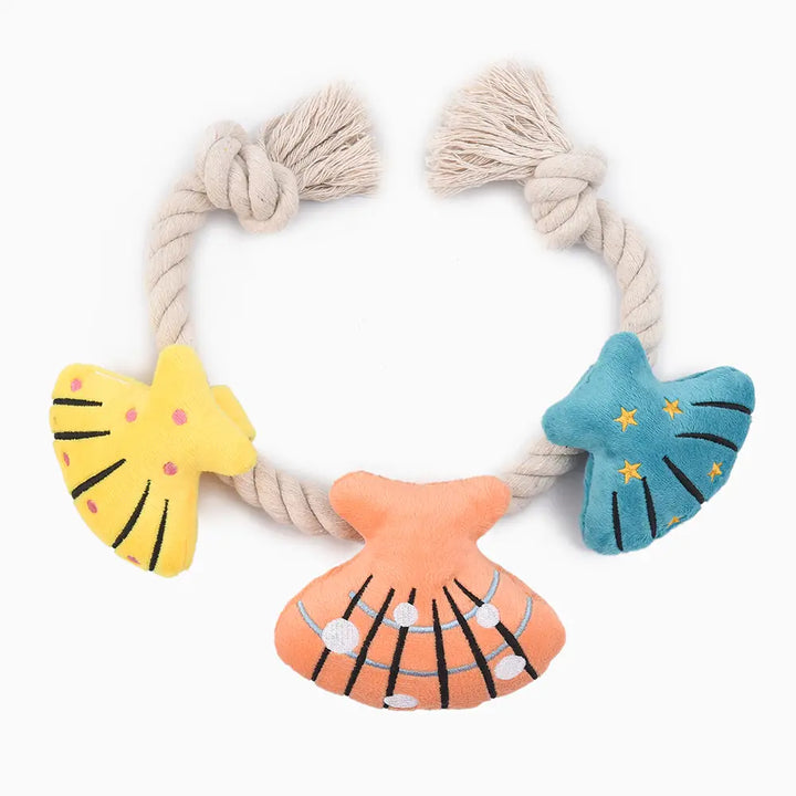 Dog Toy: Shell Necklace Rope Toy