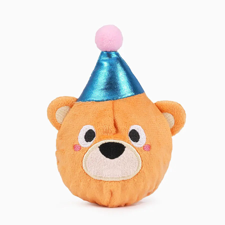 Dog Toy: Birthday Bear Ball