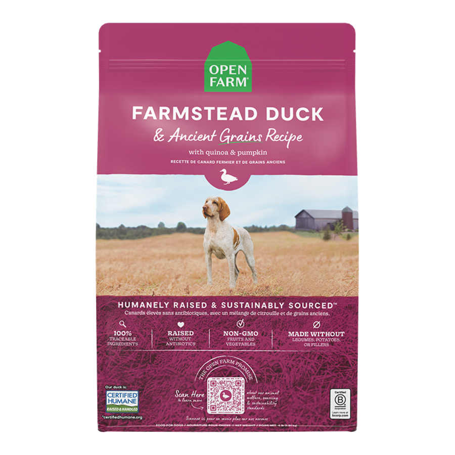 Open Farm - Farmstead Duck & Ancient Grains Dog Food 4lb