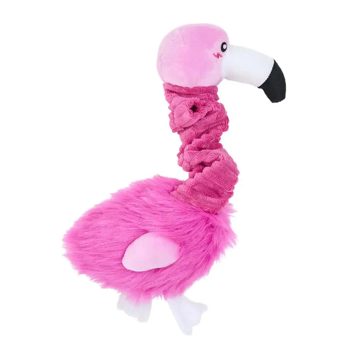 Dog Toy: Bungee Buddiez Flamingo Rope