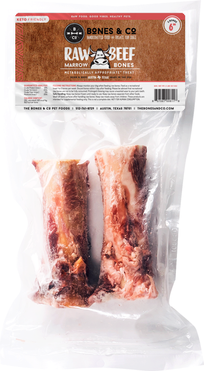 Bones & Co - 6-inch Raw Beef Marrow Bones