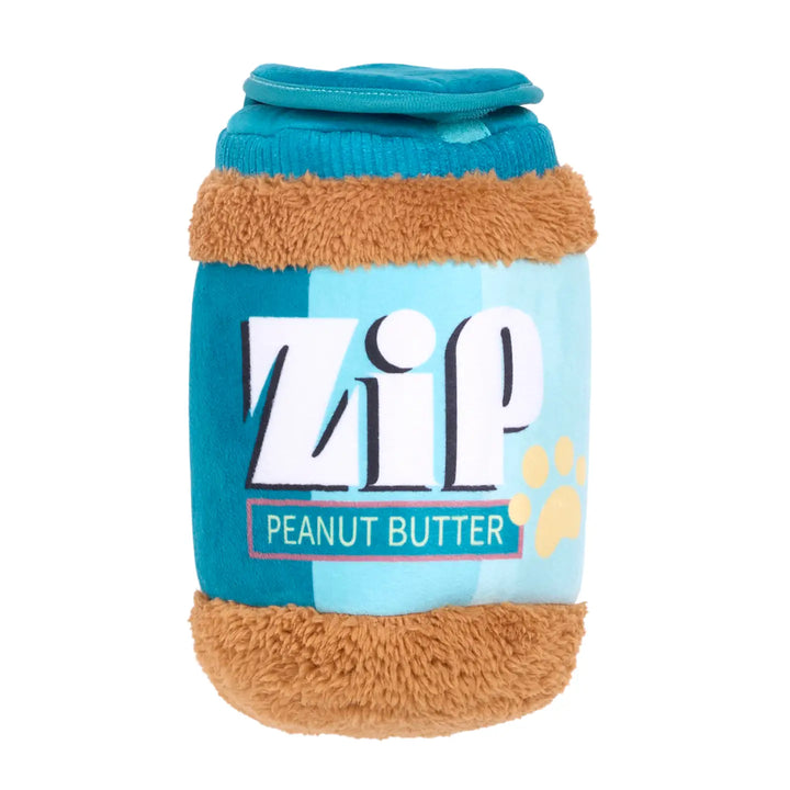 Dog Toy: Bungee Burrow Peanut Butter Jar