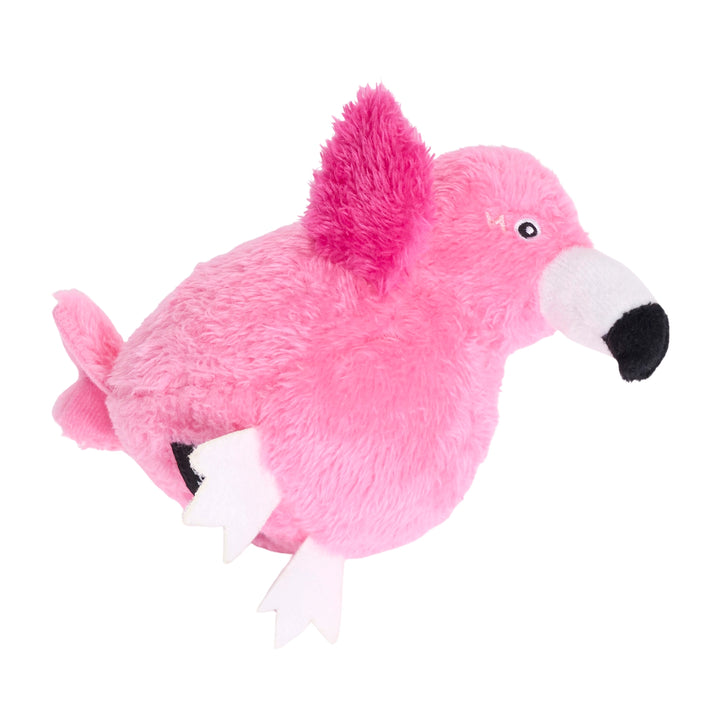 Dog Toy: 2-in-1 Birdiez Flamingo