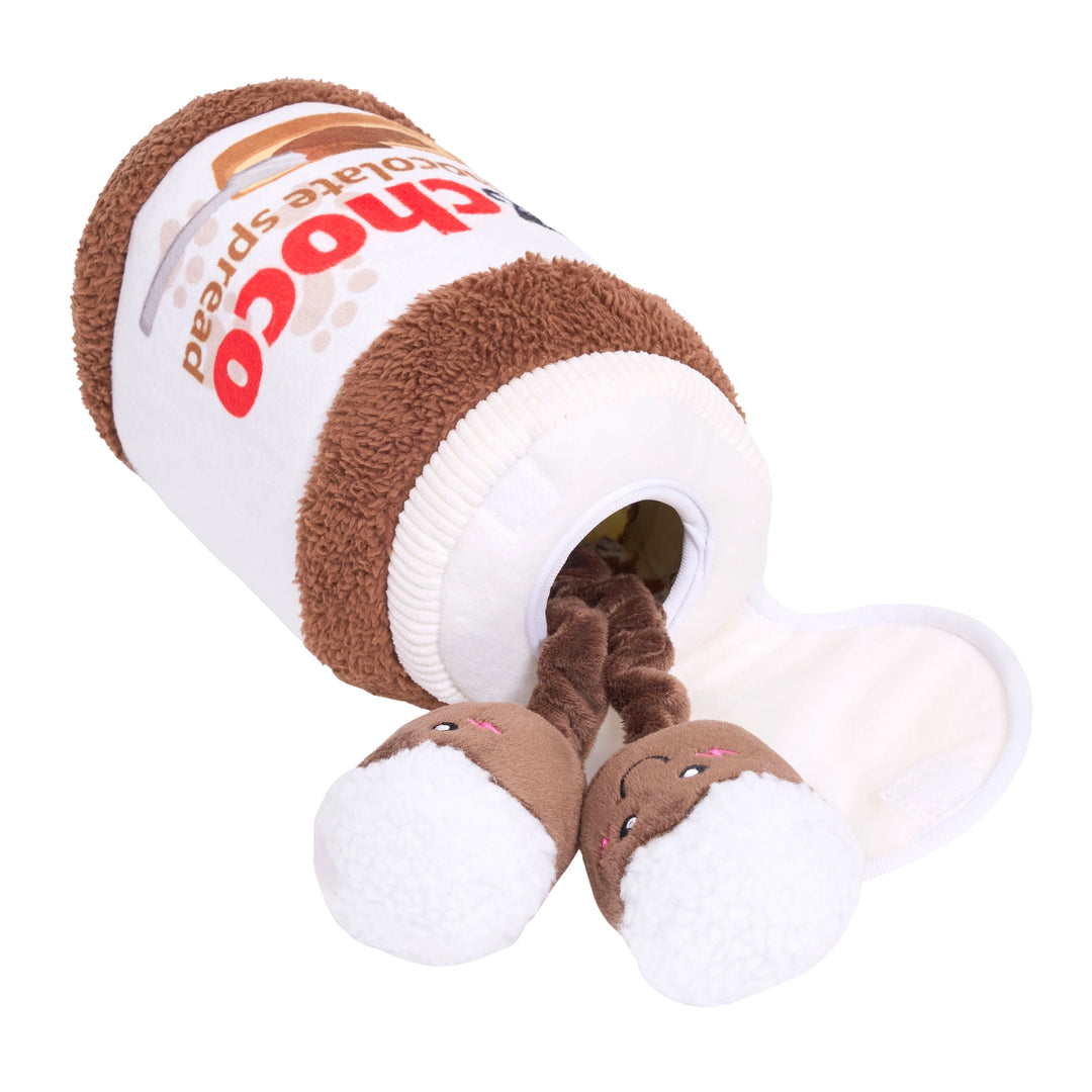 Dog Toy: Bungee Burrow Chocolate Spread Jar