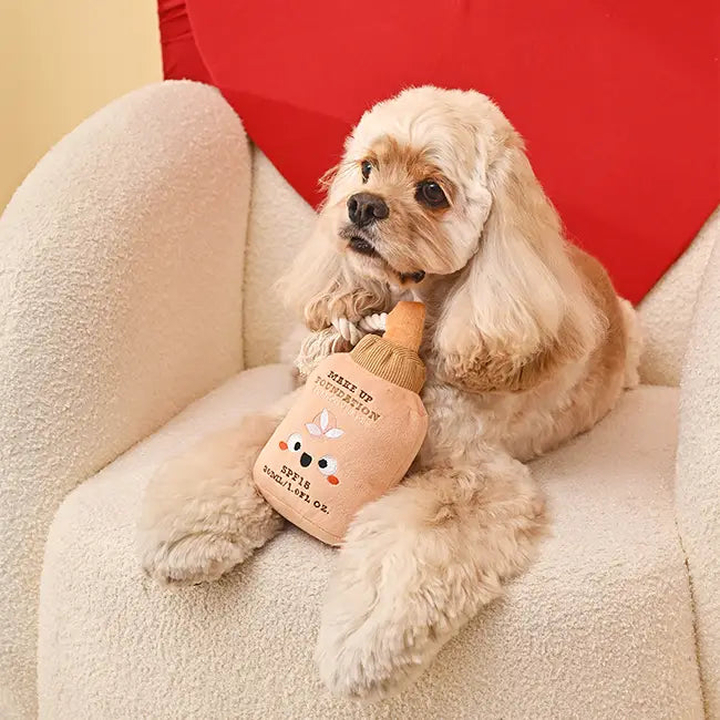 Dog Toy: Makeup Foundation Plush