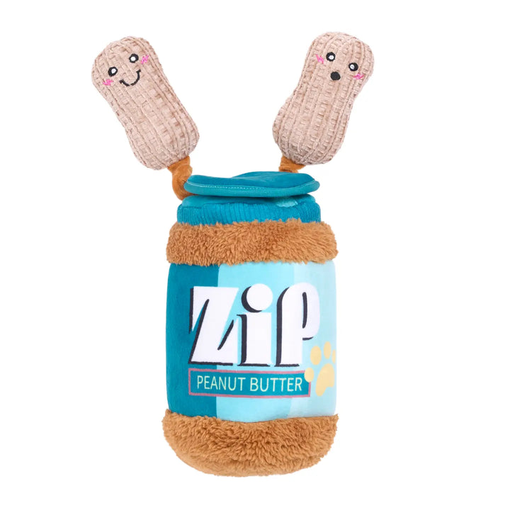 Dog Toy: Bungee Burrow Peanut Butter Jar