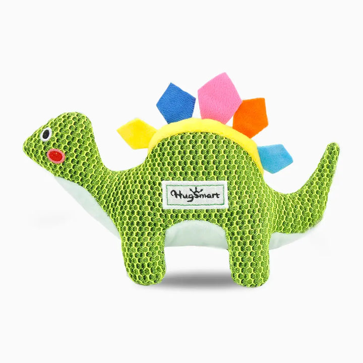 Dog Toy: Colorful Dino Plush