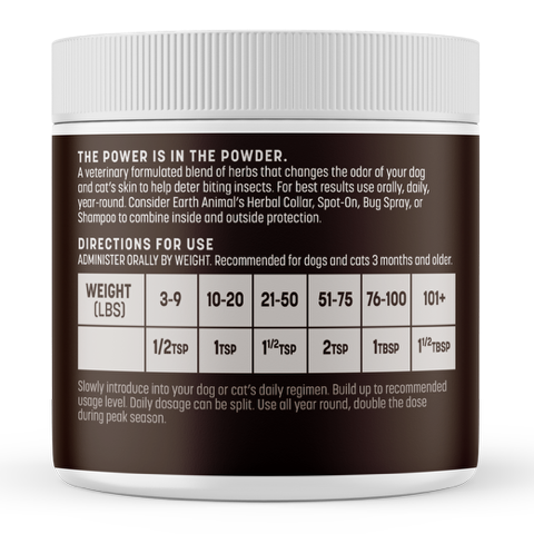 Earth Animal - Natural Flea & Tick Daily Herbal Powder Supplement 8oz