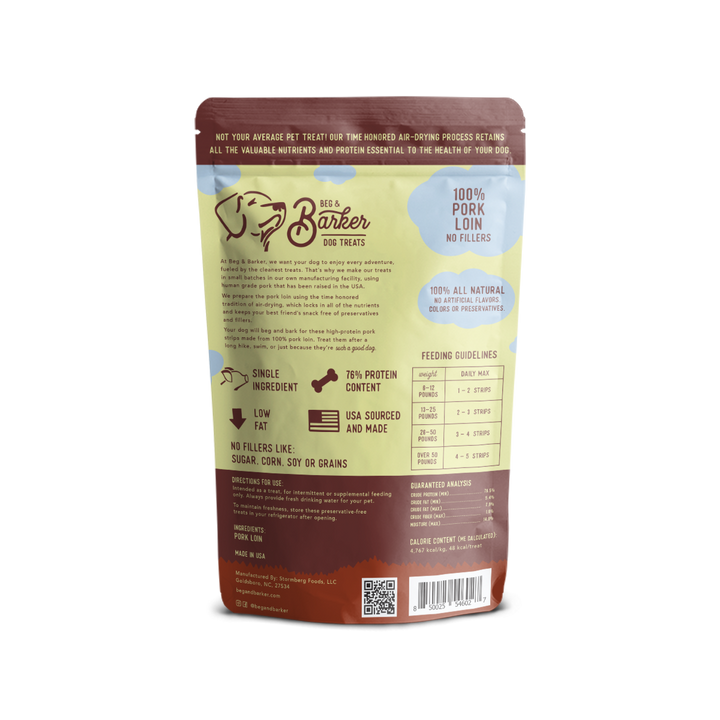 Beg & Barker - Air Dried Pork Loin Strips 4oz