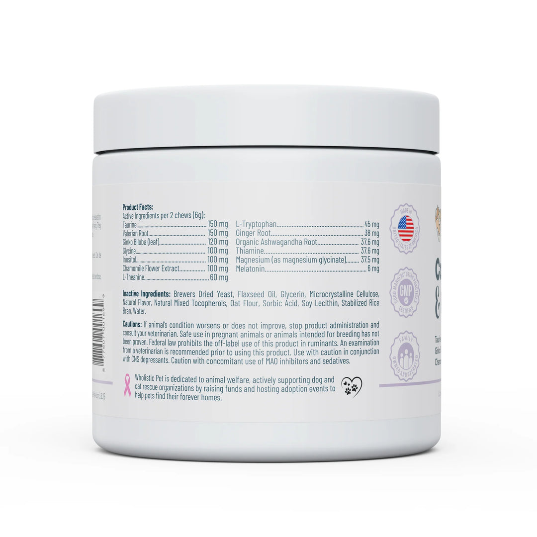 Wholistic Pet Organics - Calm & Relaxed Chews 90ct