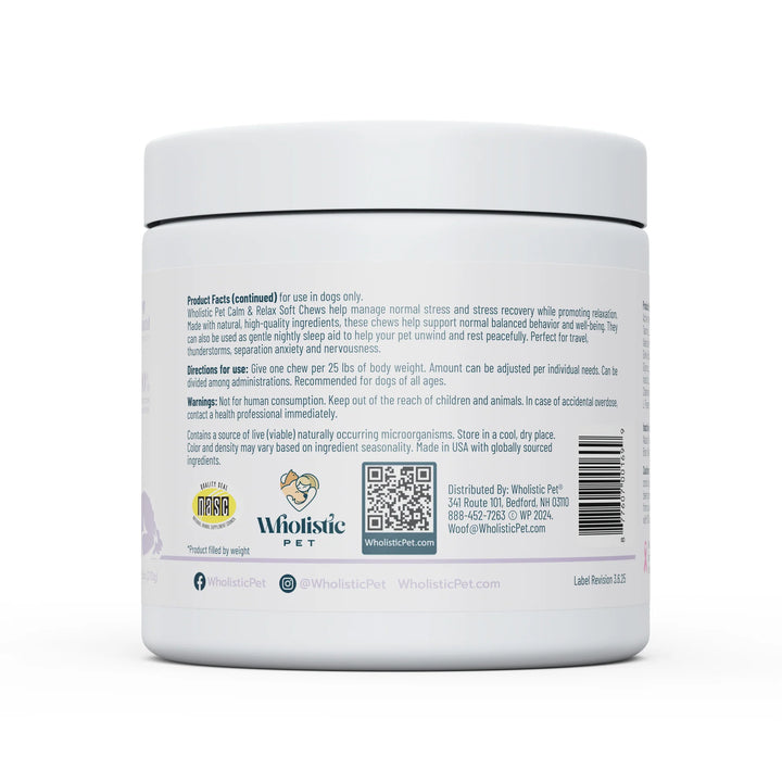 Wholistic Pet Organics - Calm & Relaxed Chews 90ct