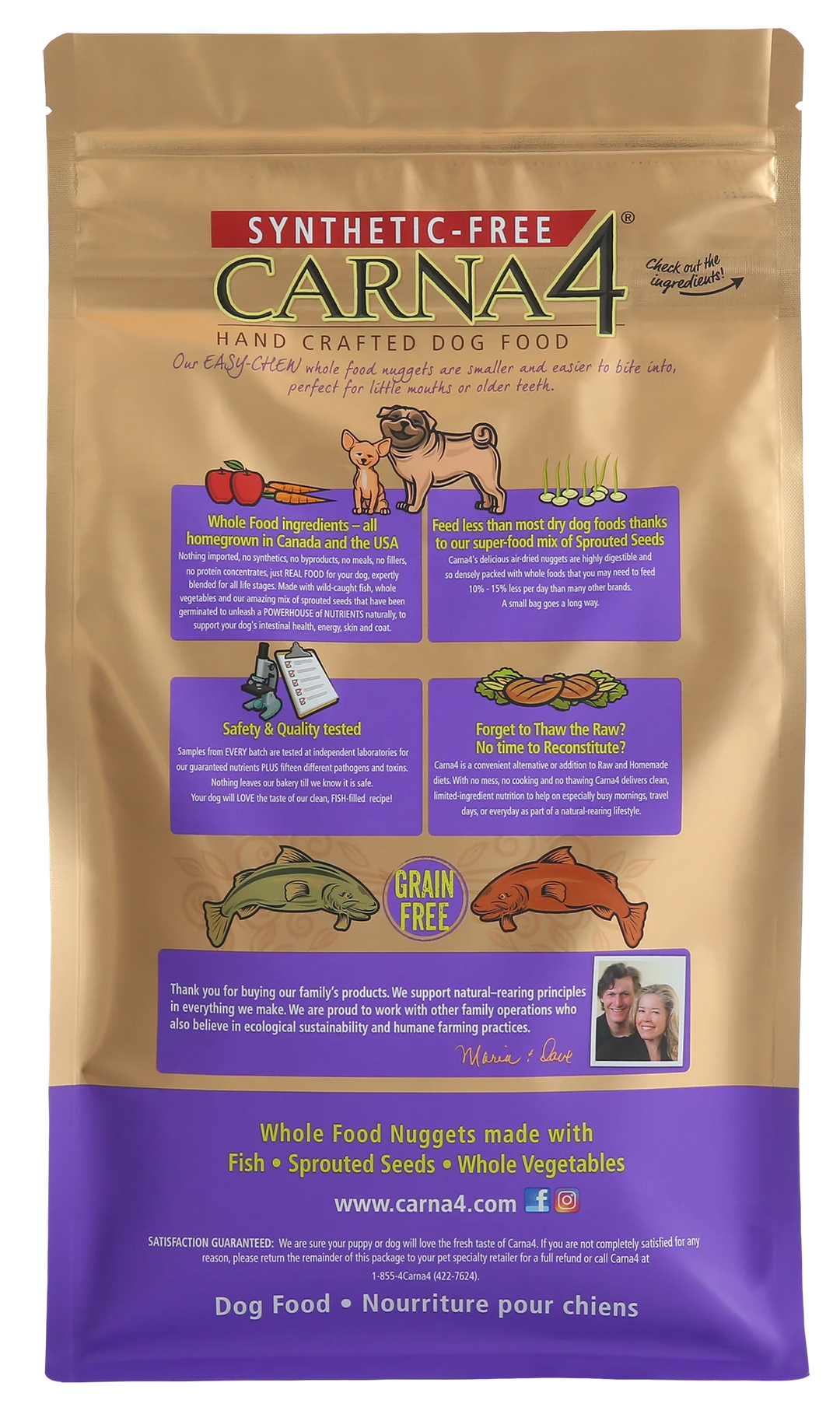 Carna4 - Easy-Chew Grain Free Dog Food - Fish Recipe 5lb