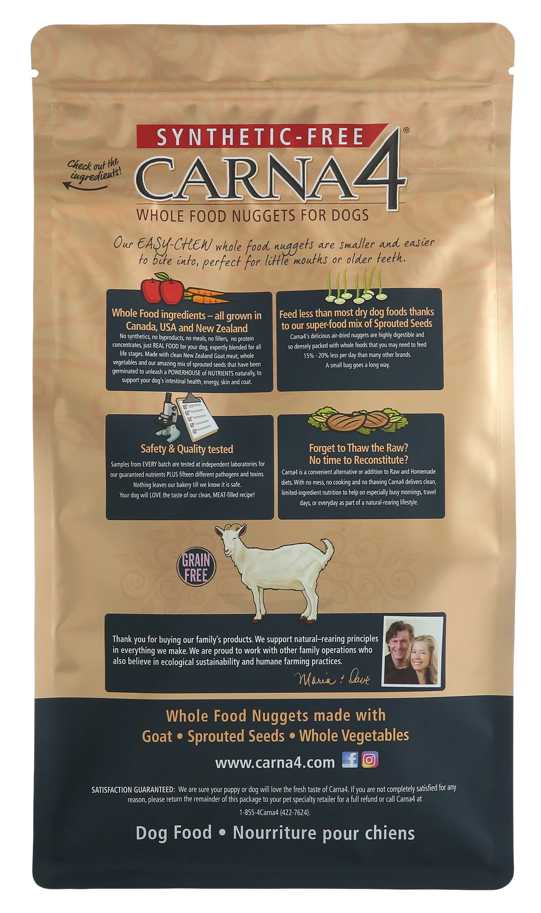 Carna4 - Easy-Chew Dog Food - Goat Recipe 5lb