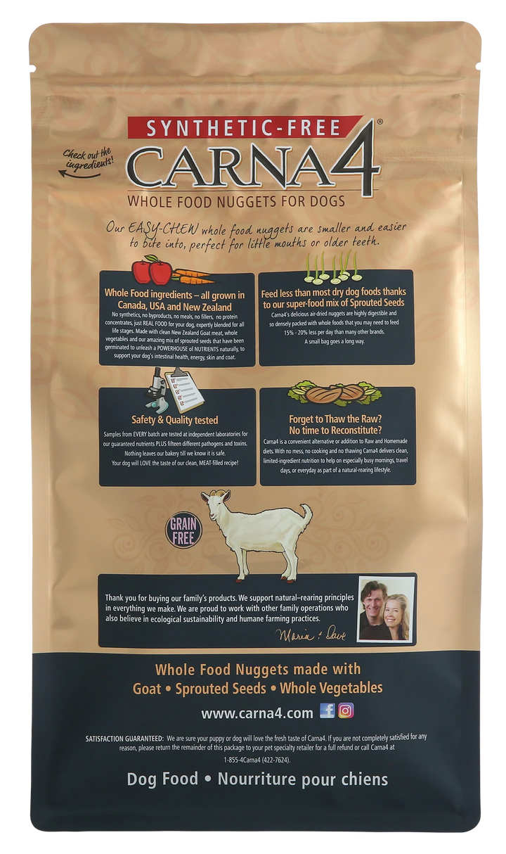 Carna4 - Easy-Chew Dog Food - Goat Recipe 5lb