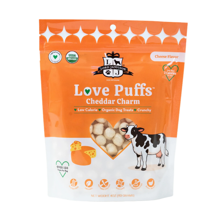 Lord Jameson - Cheddar Charm Love Puffs Dog Treats 4oz