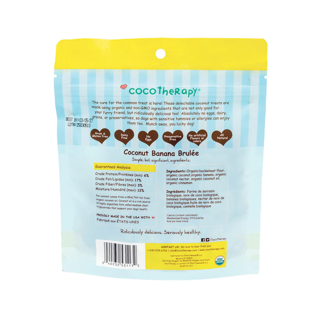 Coco Therapy - Banana Brulee Dog Treats 5oz
