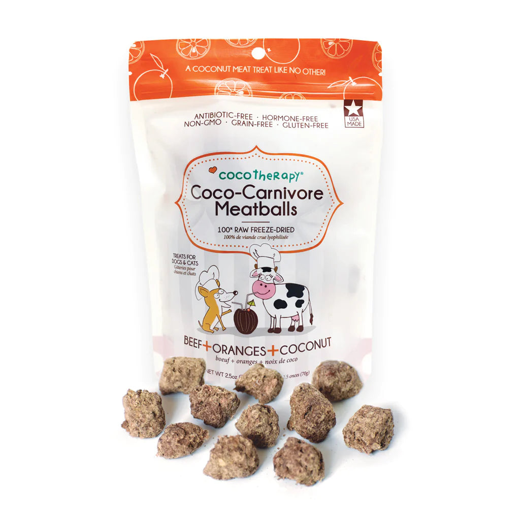 Coco-Carnivore Meatballs – Beef + Orange + Coconut 2.5oz