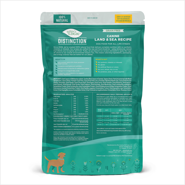 Nature's Logic Distinction: Grain-Free Land & Sea Recipe 4.4lb