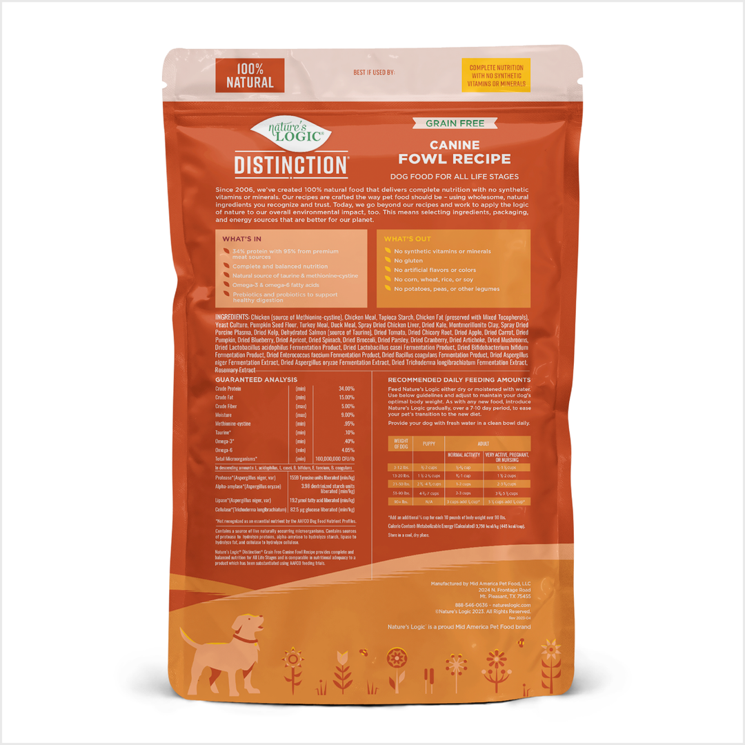 Nature's Logic Distinction: Grain-Free Fowl Recipe 4.4lb