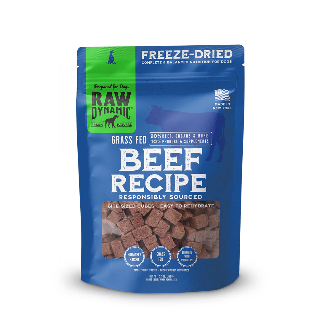 Raw Dynamic: Freeze-Dried Dog Food - Beef 14oz