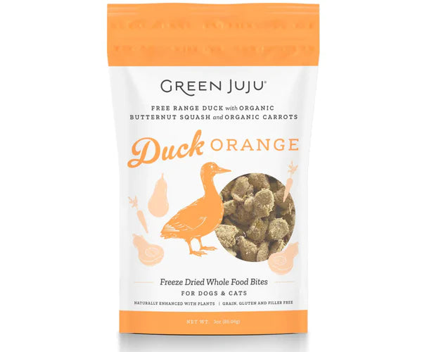 Green Juju - Duck Orange Dog Treats 3oz