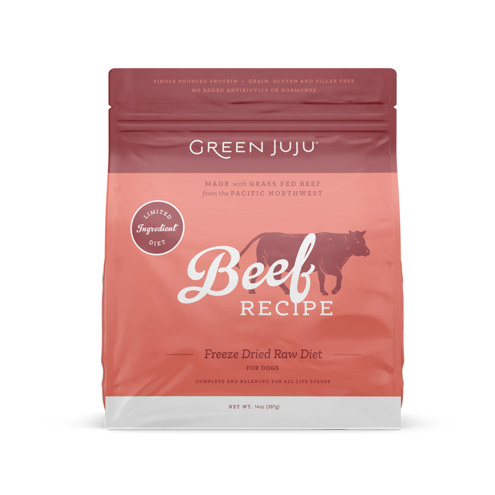 Green Juju: Beef Freeze-Dried Complete Raw Diet 14oz