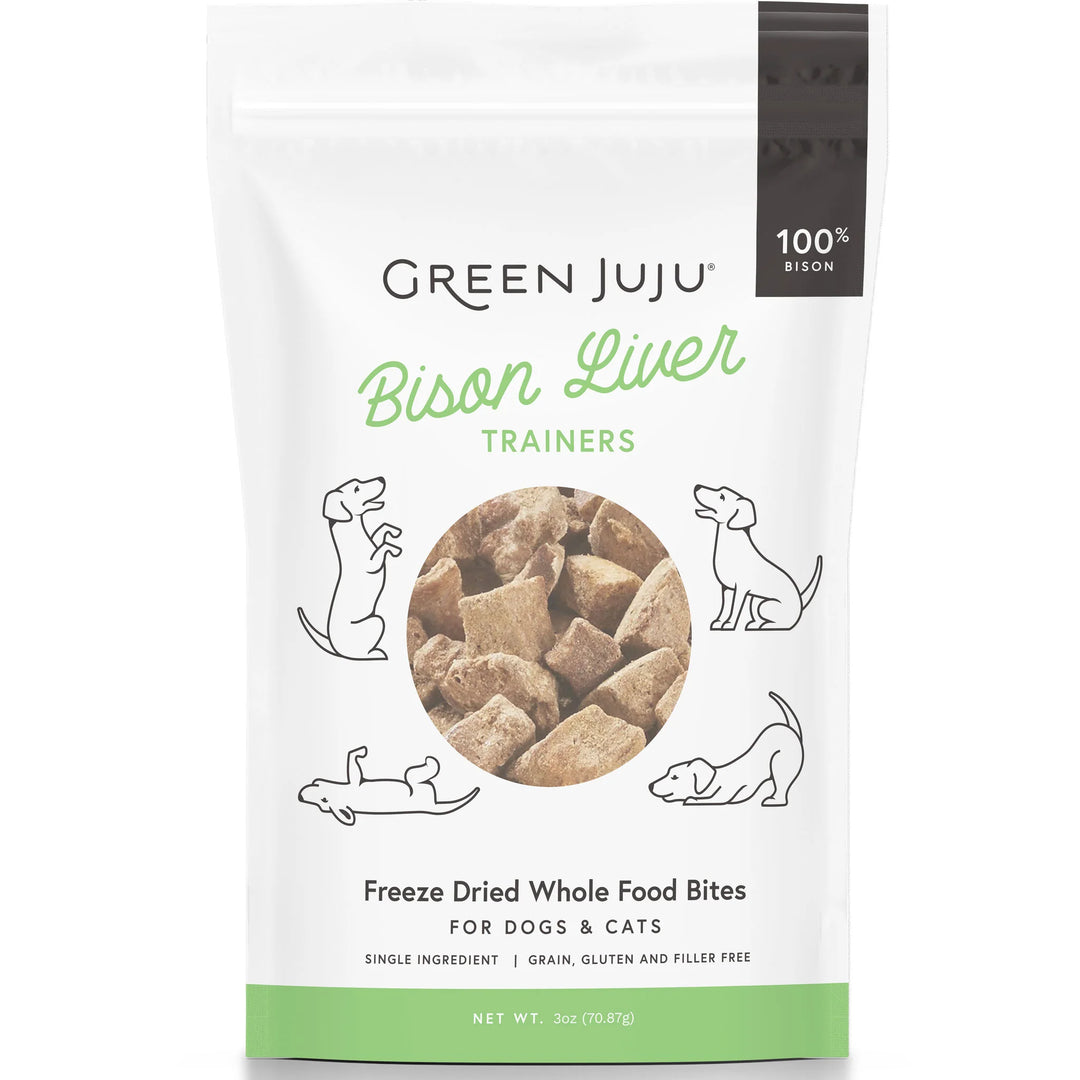 Green Juju: Bison Liver Dog Treats 3oz
